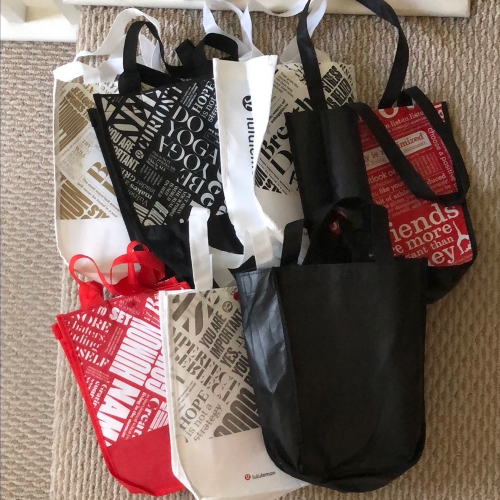 BRAND NEW Lot of 7 lululemon tote bags